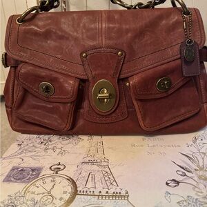 Vintage Coach Brown legacy 65th anniversary Leigh shoulder Bag